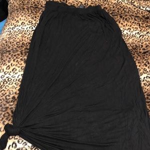 Long All Black Maxi Skirt